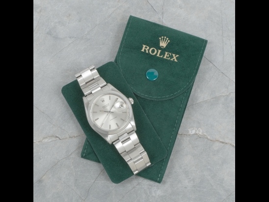 Rolex Oysterdate Precision 34 Argento Oyster Silver Lining Dial  Watch  6694